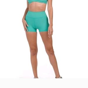 WILO Ribbed High-Waisted Biker Shorts Sz M